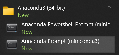 Finding the Anaconda prompt